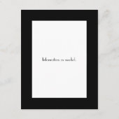 黒い20年代及び白い情報カード エンクロージャーカード (裏面)