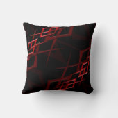 黒い"とげ"の枕の赤 クッション (裏面)