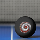 黒い~の銀の貝の~のフラクタルデザインの~ 卓球ボール (ネット)