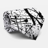 黒い（ばちゃばちゃ）跳ねるのタイ ネクタイ (ロール)