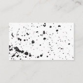 黒い(ばちゃばちゃ)跳ねるのペンキの名刺 名刺 (裏面)