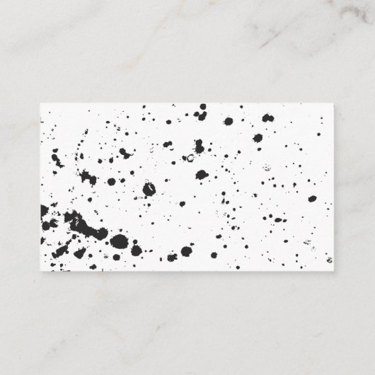 黒い（ばちゃばちゃ）跳ねるのペンキの名刺 名刺 (裏面)