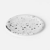 黒い（ばちゃばちゃ）跳ねるのペンキの紙皿 ペーパープレート (アングル)