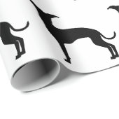 黒い（または他の色の）Iggy犬の形状パターン ラッピングペーパー (ロールコーナー)