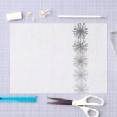 、黒い、灰色白い、星じるしのティッシュペーパー 薄葉紙 (クラフト)