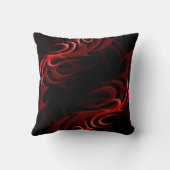 黒い"煙"の枕の赤 クッション (裏面)
