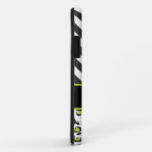 、黒い、白い、シェブロンの動物パターン緑 Case-Mate iPhoneケース (裏面/右)