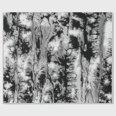 黒い、白濁水の質のデザイン、マーブル紙、 ラッピングペーパー (フラット)