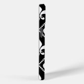 黒い（紋章の）フラ・ダ・リ（モノグラム付き） Case-Mate iPhoneケース (裏面 / 右)