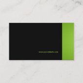 黒い/緑の木の名刺 名刺 (裏面)