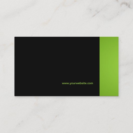 黒い/緑の木の名刺 名刺 (裏面)