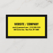 黒い/黄色のはっきりしたな名刺 名刺 (裏面)