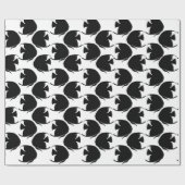 黒いAngelfish ラッピングペーパー (フラット)