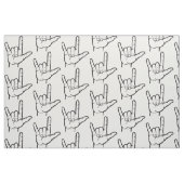 黒いASL I愛パターン（の模様が）あるな生地 ファブリック (ファットクウォーター)