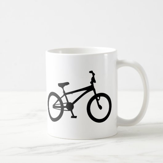 黒いbmxの自転車 コーヒーマグカップ (右)