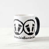黒いBombelkieか白11のozの変形させるマグ モーフィングマグカップ (正面右)