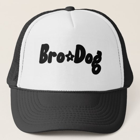 黒いbro犬の帽子 キャップ (正面)