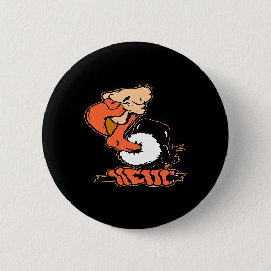 黒いBuzzardの漫画の入れ墨 缶バッジ (正面)