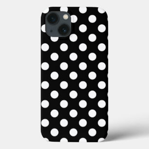 黒いCase-Mate iPhoneケースの白い水玉模様 iPhone 13ケース