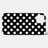 黒いCase-Mate iPhoneケースの白い水玉模様 Case-Mate iPhoneケース (裏面 (横))
