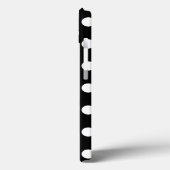 黒いCase-Mate iPhoneケースの白い水玉模様 Case-Mate iPhoneケース (裏面 / 左)