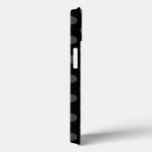 黒いCase-Mate iPhoneケース上のグレー水玉模様 Case-Mate iPhoneケース (裏面 / 右)