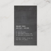 黒いChalkboard IIのデザイナースクライブラロゴ 名刺 (裏面)