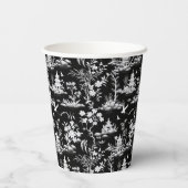 黒いChinoiserieとBowベビーシャワーパーソナライズされた 紙コップ (裏面)