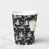 黒いChinoiserieとBowベビーシャワーパーソナライズされた 紙コップ (右)