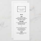 黒いDecoのシックな結婚式メニュー メニュー (正面/裏面)