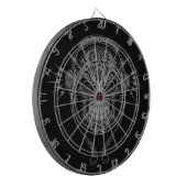 黒いDJはスカルを砂糖で甘くします ダーツボード (正面左)