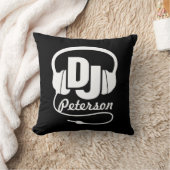 黒いDJ及び白はあなたの一流の枕を加えます クッション (ブランケット)