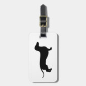 黒いDoxie ラゲッジタグ (正面縦)