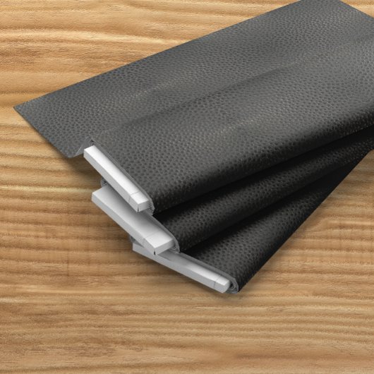 黒いEmuの皮のような革 ファブリック