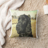 黒いEnglish_Cocker_Spaniel.png クッション (ブランケット)