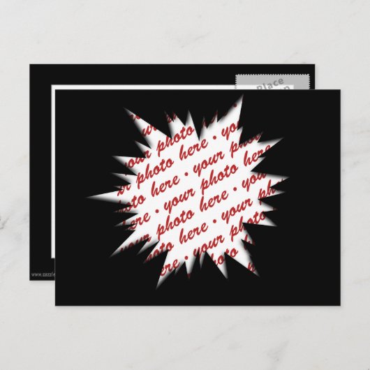 黒いEXPLODEフォトフレーム ポストカード (正面/裏面)