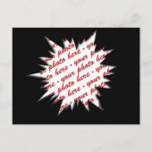 黒いEXPLODEフォトフレーム ポストカード (正面)