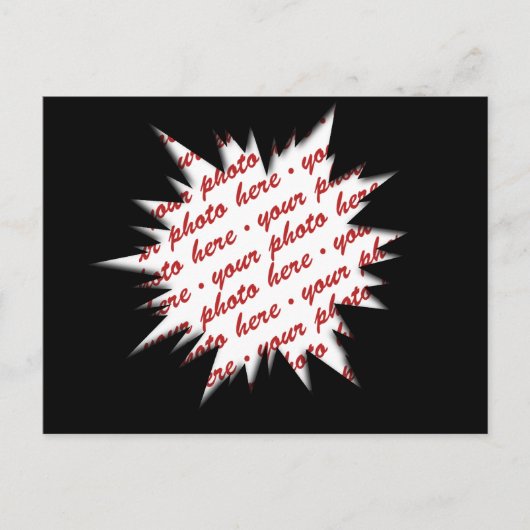 黒いEXPLODEフォトフレーム ポストカード (正面)
