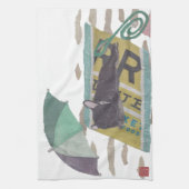 黒いFrenchieのフレンチ・ブルドッグ、ポップ・アートのな犬の芸術 キッチンタオル (縦)