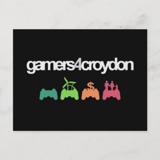 黒いG4Cのロゴの郵便はがき ポストカード