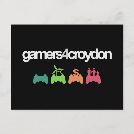 黒いG4Cのロゴの郵便はがき ポストカード (正面)