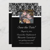 黒いGrand Insigniaモノグラム写真の保存日付 セーブザデート (正面/裏面)