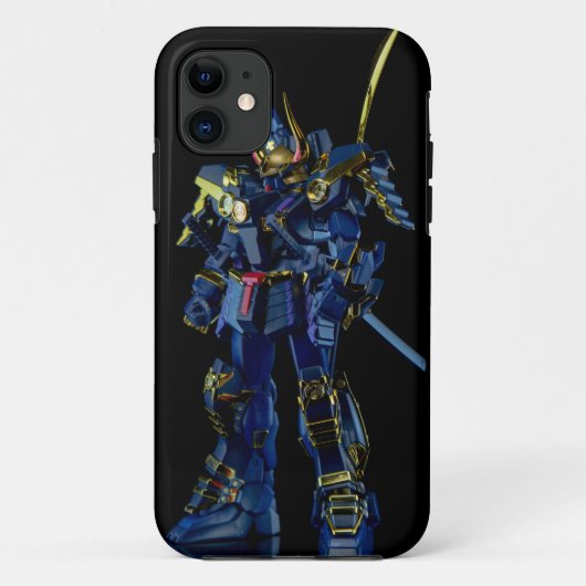 黒いGundamのiPhoneの箱 Case-Mate iPhoneケース (裏面)