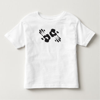 黒いHandprints トドラーTシャツ