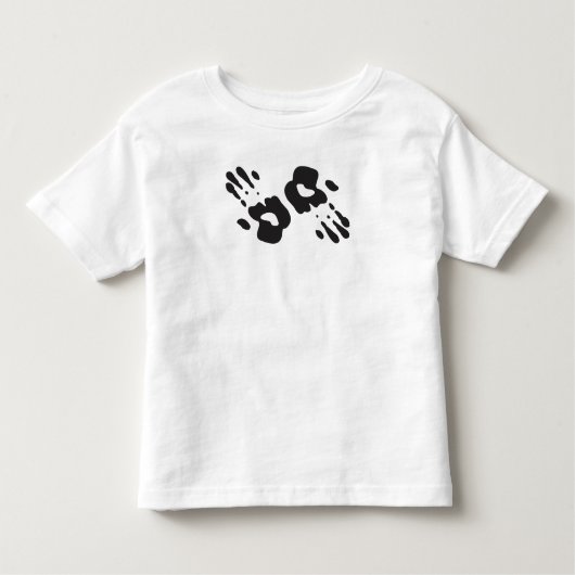 黒いHandprints トドラーTシャツ (正面)