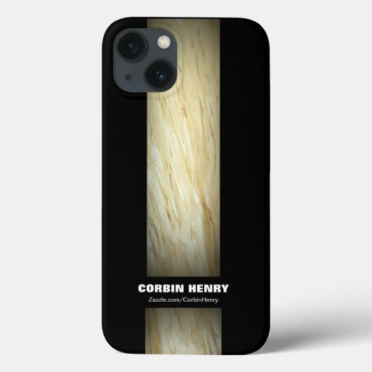 黒いiPadケースに白い大理石 Case-Mate iPhoneケース (裏面)