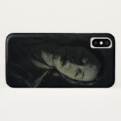 黒いiPhoneの箱のNoir白人の木炭女性 Case-Mate iPhoneケース (裏面(横))