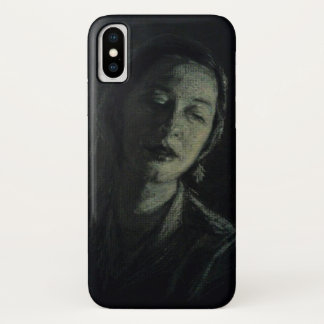 黒いiPhoneの箱のNoir白人の木炭女性 iPhone X ケース