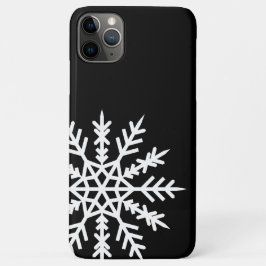 黒いiPhoneケースの雪片 iPhone 11 Pro Maxケース