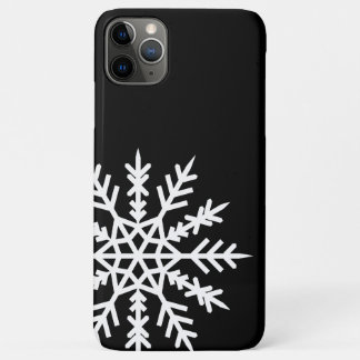 黒いiPhoneケースの雪片 iPhone 11 Pro Maxケース